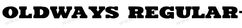 Oldways Regular字体转换
